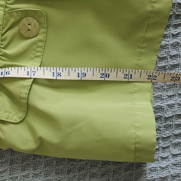 Lime Green Lightweight Rain Jacket with Ruffles by Tribella Size 12 - Picture 3 of 13